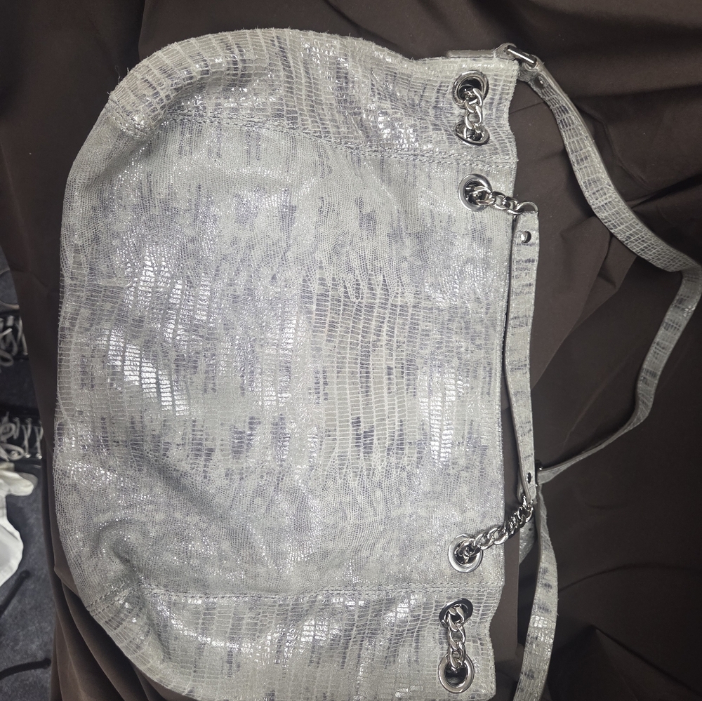 Michael Kors Shimmering Silver Shoulder Bag - Picture 2 of 10